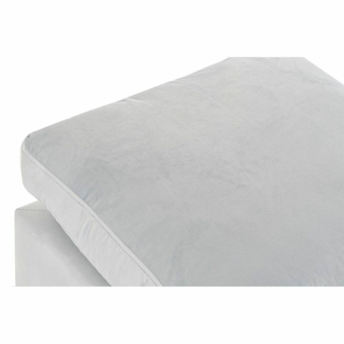 Poggiapiedi DKD Home Decor Legno Poliestere Celeste Moderno (55 x 55 x 35 cm)