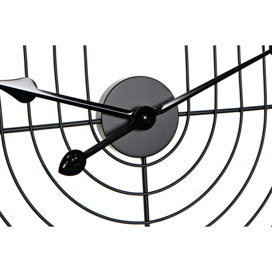 Orologio da Parete DKD Home Decor Nero Dorato Metallo (60 x 3 x 60 cm)