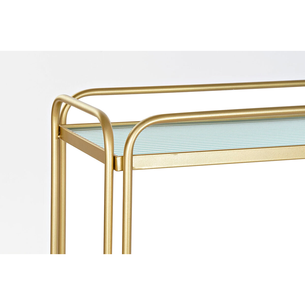 Carrello da Portata DKD Home Decor Cristallo Dorato Metallo (80 x 28 x 81 cm)