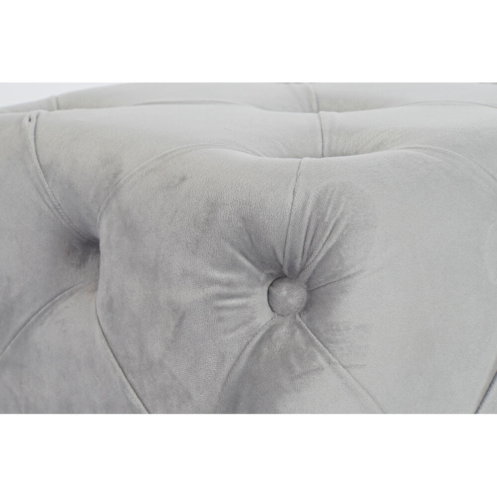 Panca DKD Home Decor Grigio (88 x 53 x 47.76 cm) (76 x 38 x 35 cm) (2 pezzi)