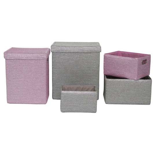 Set di Cestini DKD Home Decor polipropilene (42 x 33 x 50 cm) (5 pezzi)