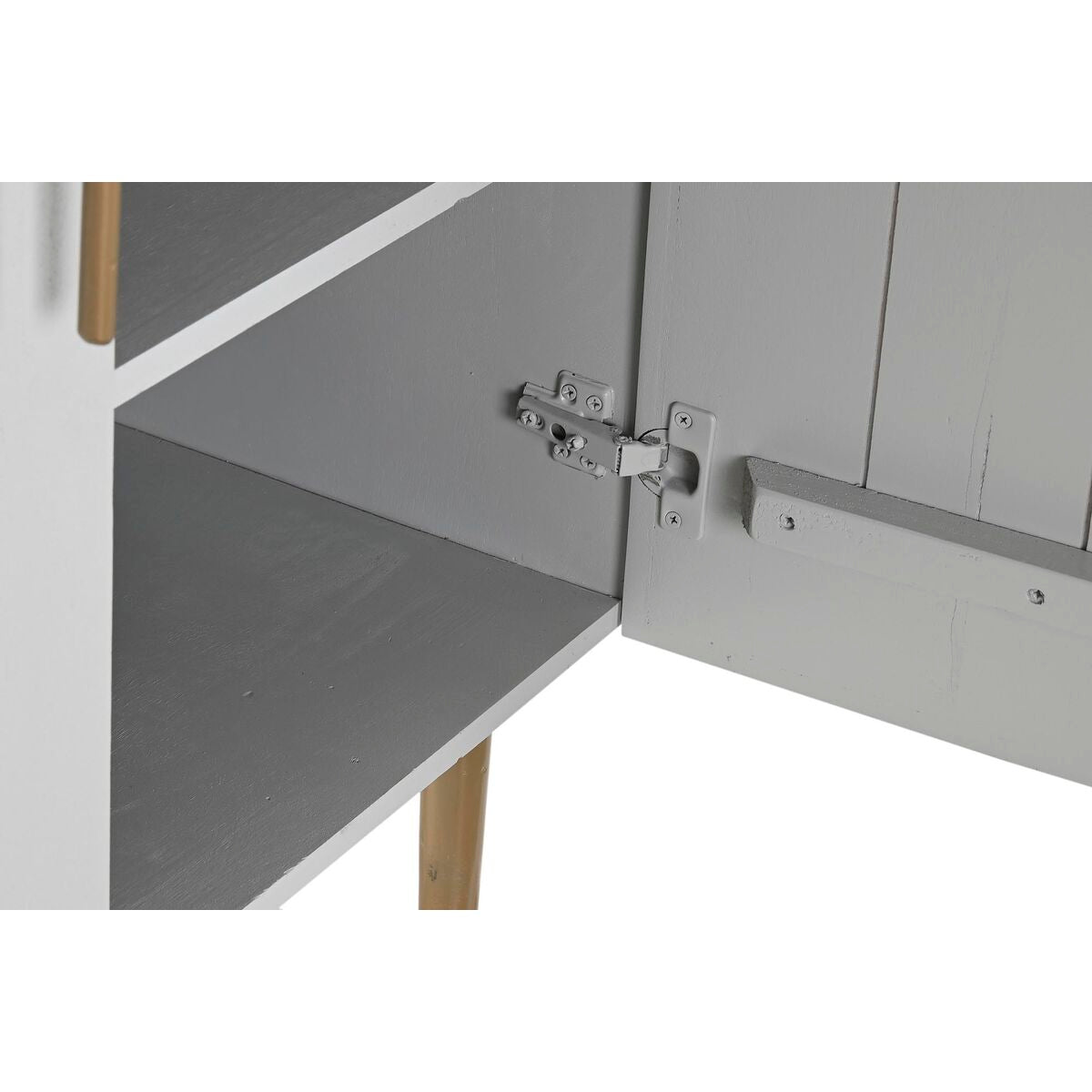 Mobile Aggiuntivo DKD Home Decor BAR Dorato Bianco Ferro Legno di mango (85 x 45 x 110 cm)