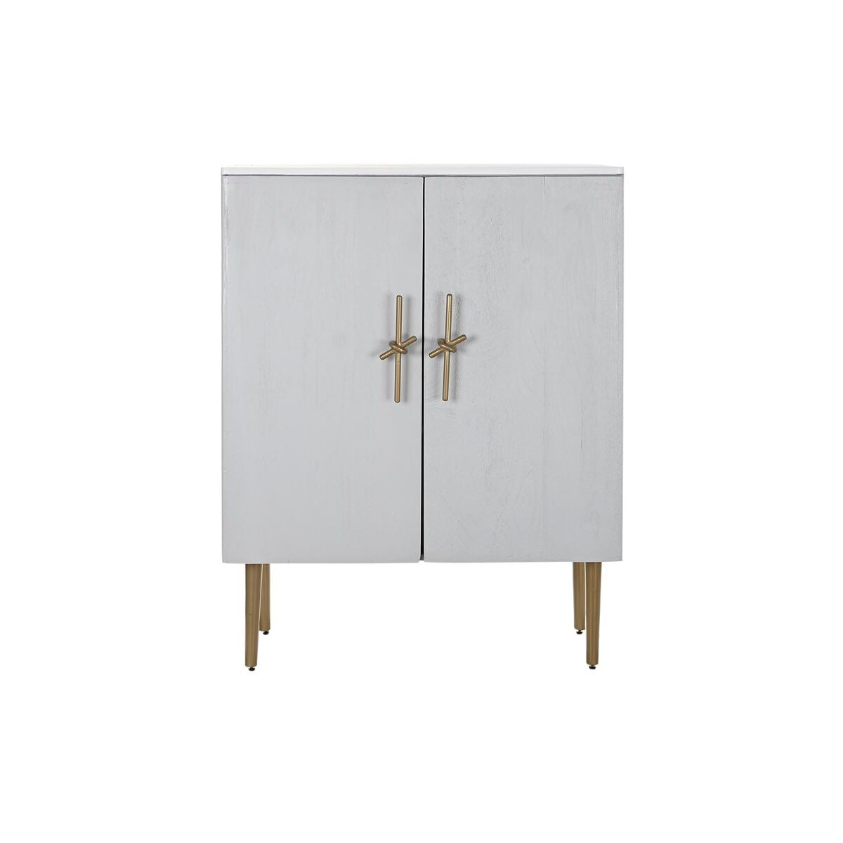 Mobile Aggiuntivo DKD Home Decor BAR Dorato Bianco Ferro Legno di mango (85 x 45 x 110 cm)