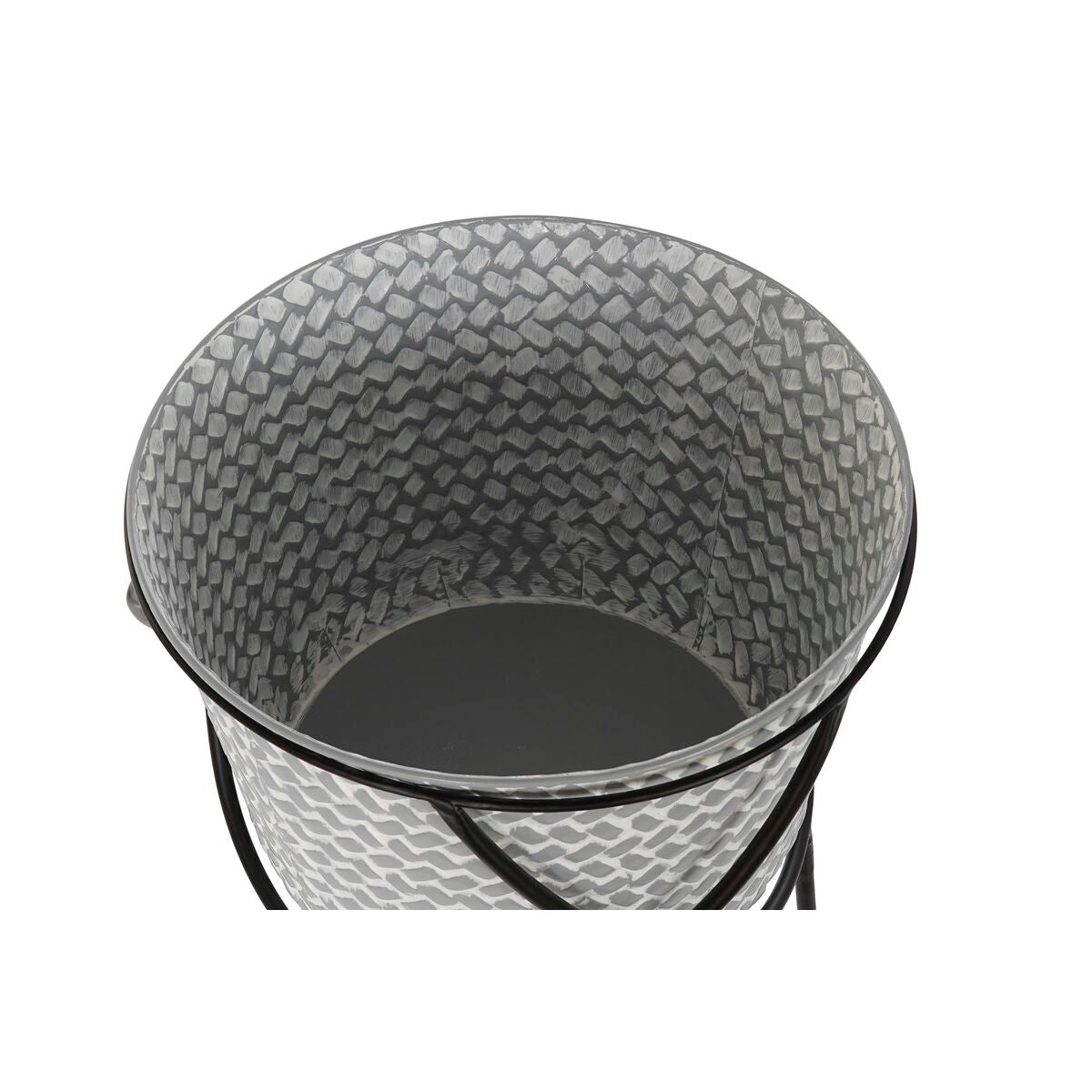 Set di Vasi DKD Home Decor Nero Grigio Metallo Ferro (37 x 37 x 82 cm)