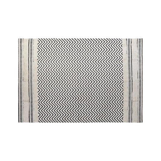 Tappeto DKD Home Decor Nero Zig zag Bianco (120 x 180 x 0,7 cm)