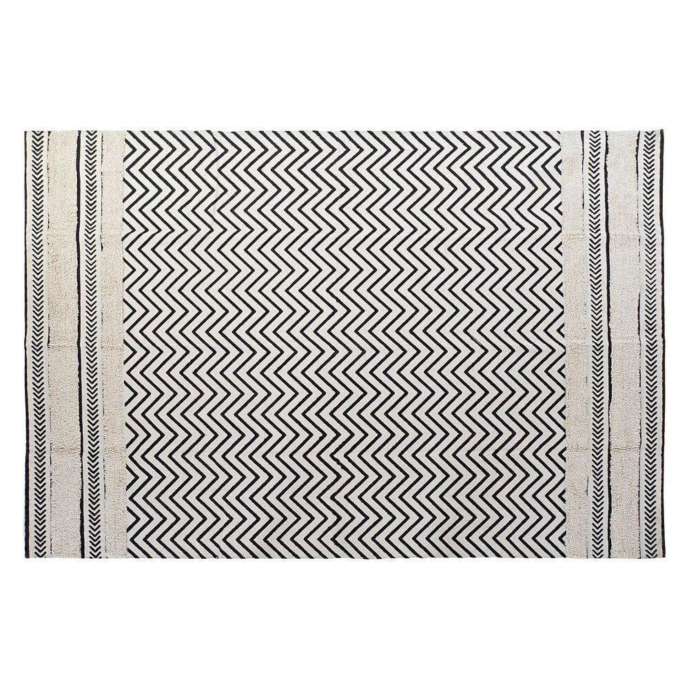 Tappeto DKD Home Decor Nero Zig zag Bianco (160 x 226 x 0,7 cm)