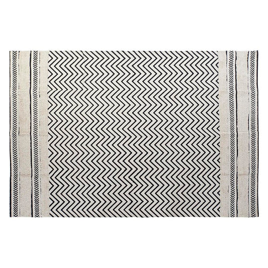 Tappeto DKD Home Decor Nero Zig zag Bianco (160 x 226 x 0,7 cm)