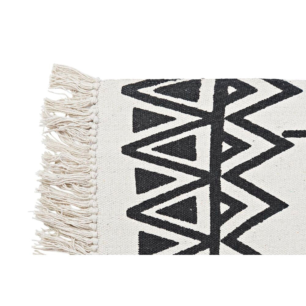 Tappeto DKD Home Decor Nero Bianco Ikat (160 x 250 x 0,7 cm)