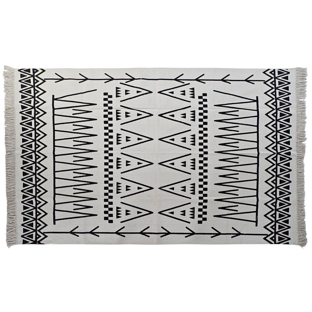 Tappeto DKD Home Decor Nero Bianco Ikat (160 x 250 x 0,7 cm)