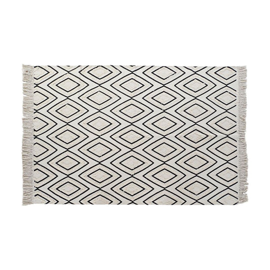 Tappeto DKD Home Decor Nero Bianco (120 x 190 x 0,7 cm)