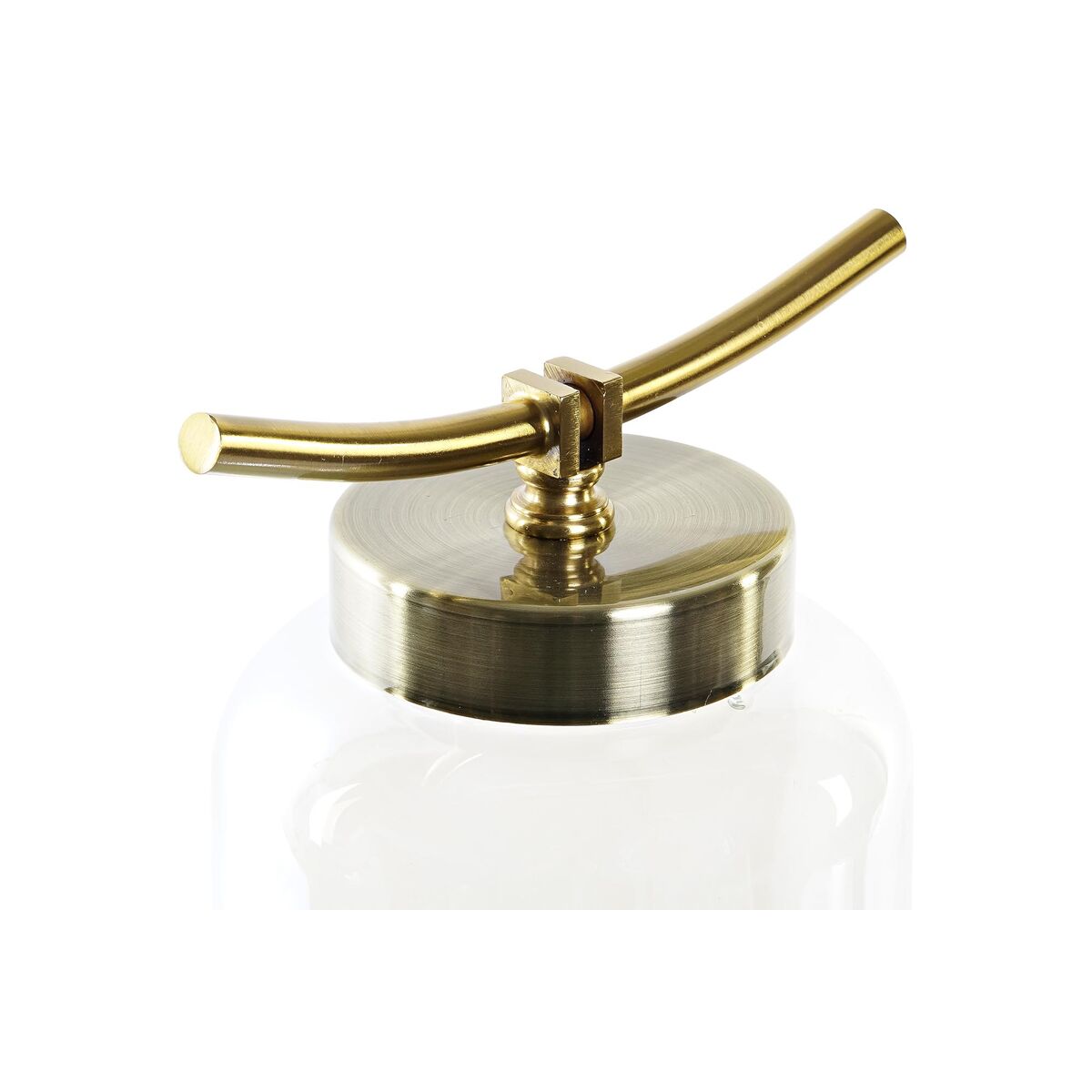 Vaso DKD Home Decor Cristallo Azzurro Dorato Metallo Mediterraneo (19 x 15 x 41 cm) (Ø 14 cm)