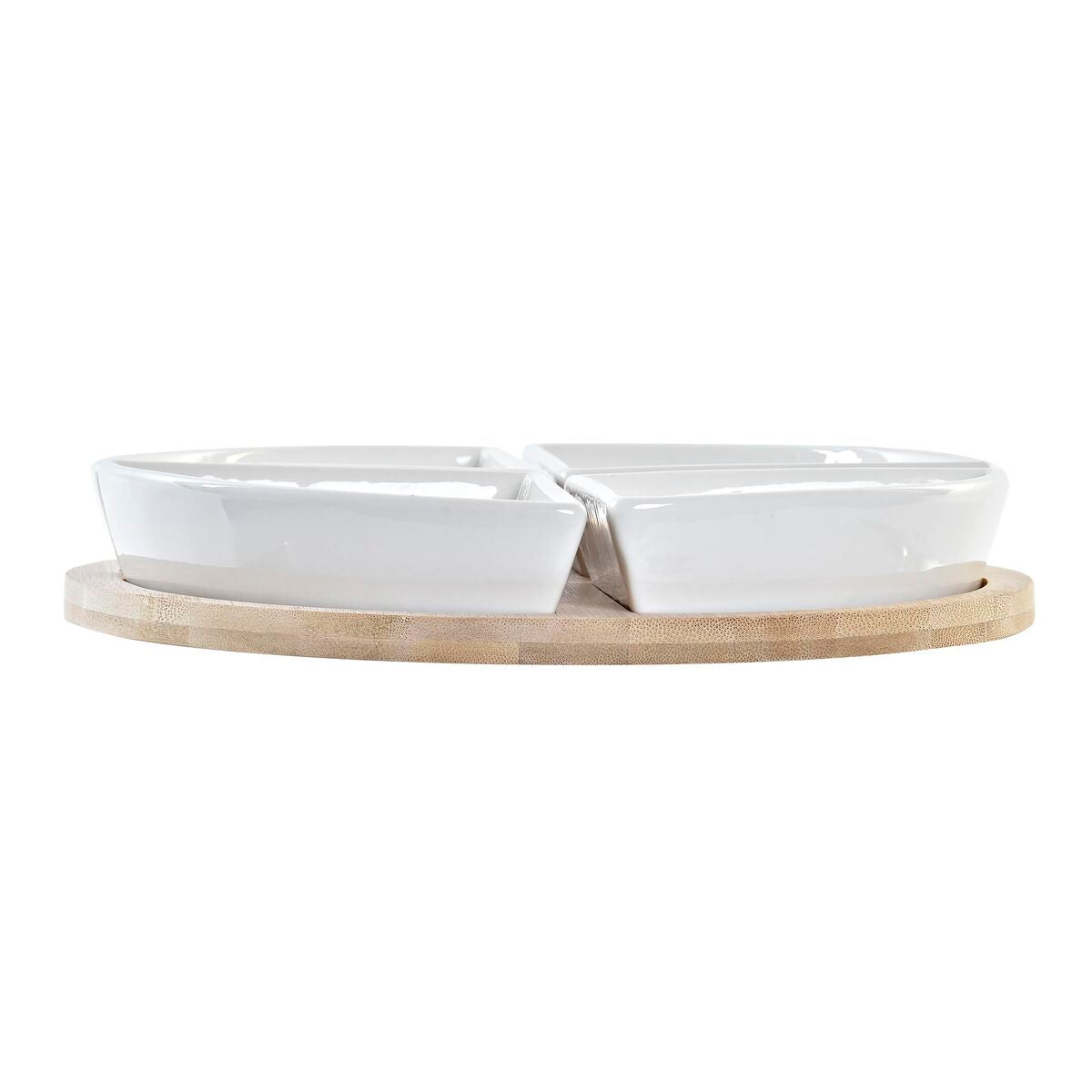 Set da Aperitivo DKD Home Decor Naturale Azzurro Bambù Gres (21,5 x 21,5 x 1 cm) (5 pcs)