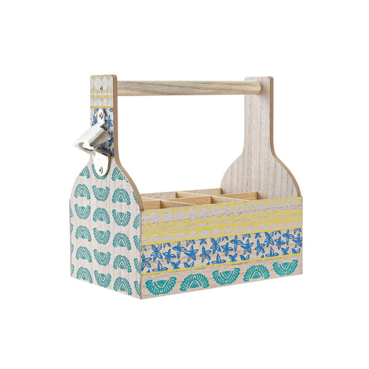 Portabottiglie DKD Home Decor 27 x 16,5 x 25 cm Azzurro Turchese Legno MDF (2 Unità)