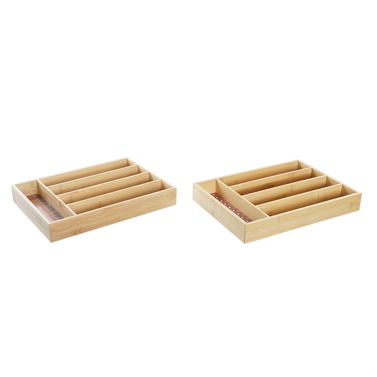 Vassoio Portaposate DKD Home Decor Coloniale Bambù Africano (25,5 x 35,5 x 5 cm) (2 Unità)