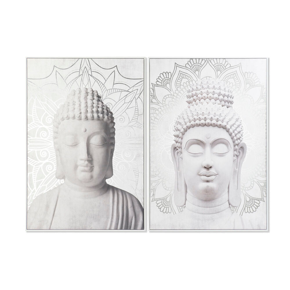 Quadro DKD Home Decor Buddha Orientale (82,5 x 4,5 x 122,5 cm) (2 Unità)