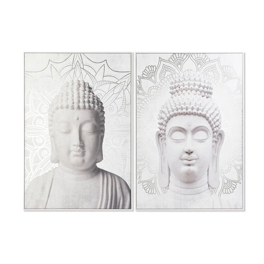 Quadro DKD Home Decor Buddha Orientale (82,5 x 4,5 x 122,5 cm) (2 Unità)