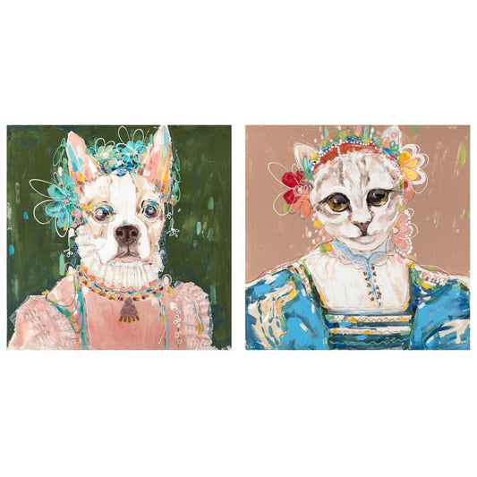 Quadro DKD Home Decor Cane Moderno (90 x 3,7 x 90 cm) (2 Unità)