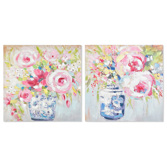 Quadro DKD Home Decor Vaso (80 x 3 x 80 cm) (2 Unità)