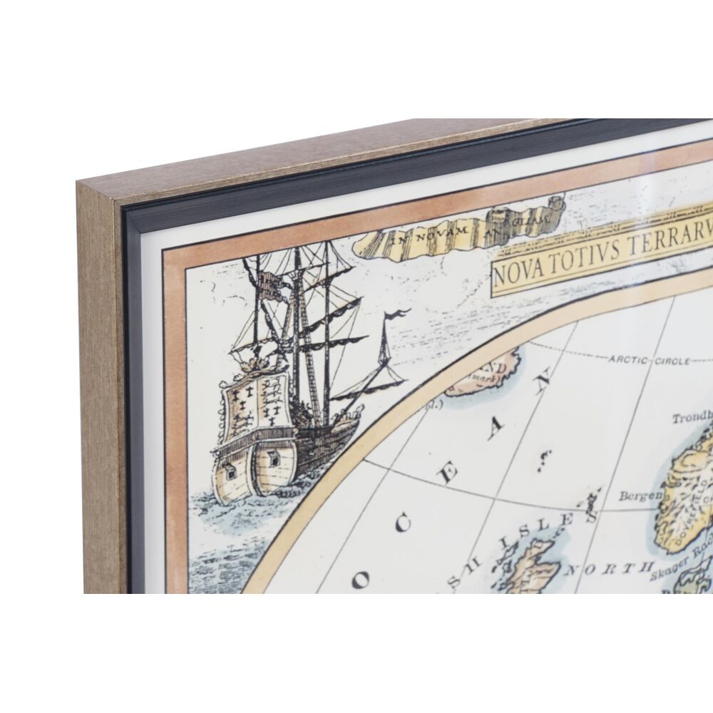 Quadro DKD Home Decor Mappamondo (83,5 x 3 x 63,5 cm)