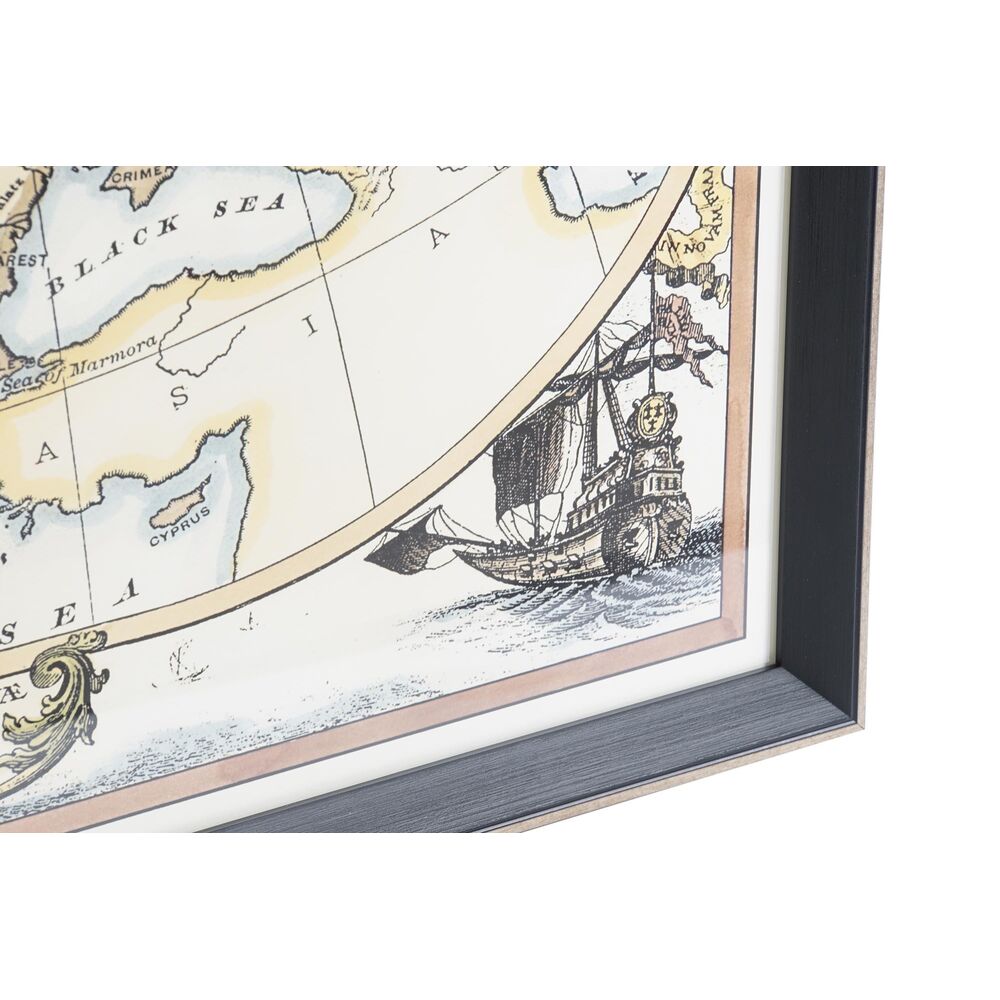 Quadro DKD Home Decor Mappamondo (83,5 x 3 x 63,5 cm)