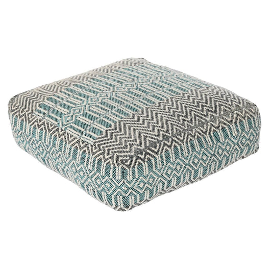 Cuscino da pavimento DKD Home Decor Azzurro Poliestere Cotone Menta Bianco (60 x 60 x 25 cm)