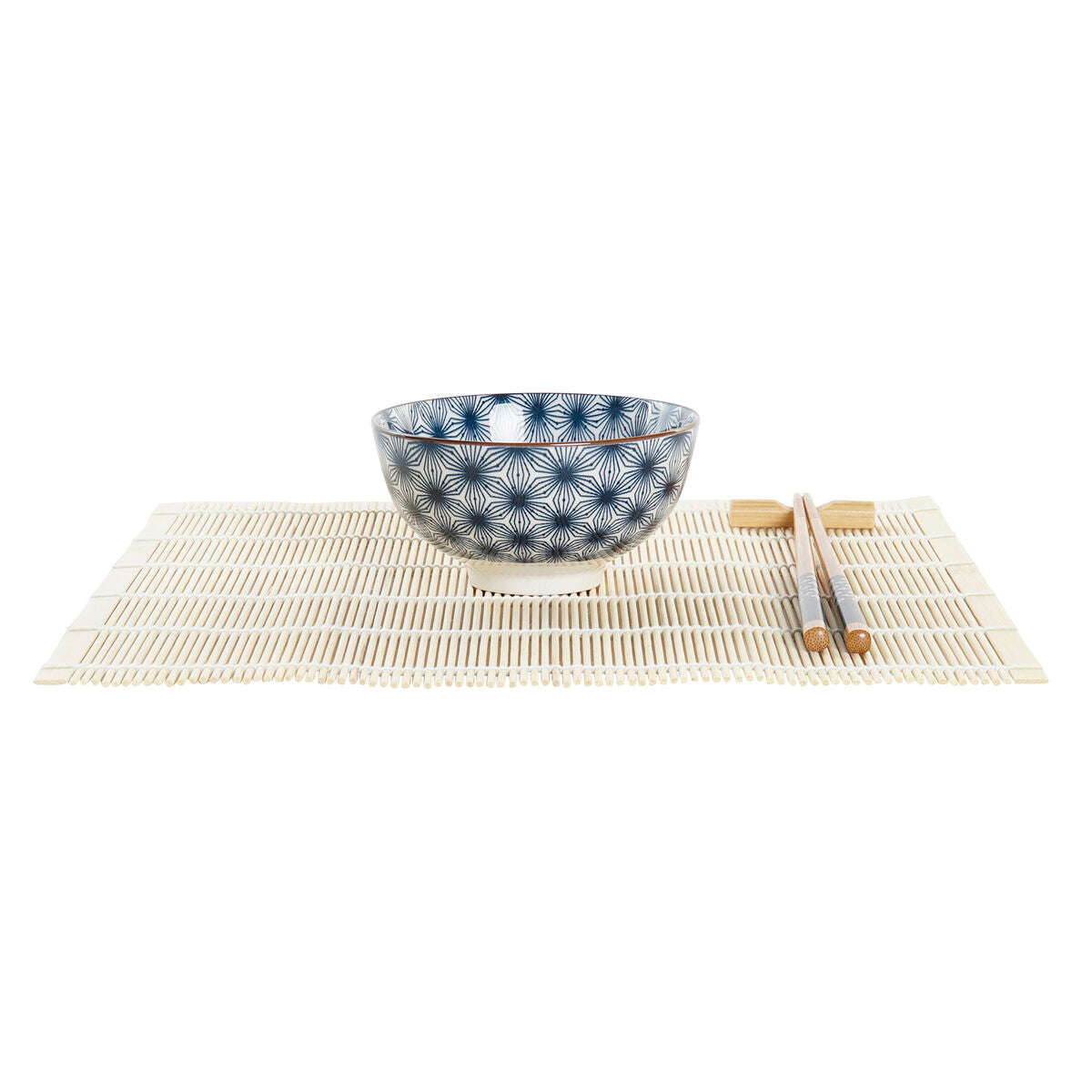 Set per Sushi DKD Home Decor Azzurro Bambù Gres (14,5 x 14,5 x 31 cm)