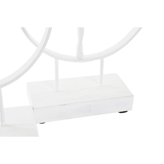 Statua Decorativa DKD Home Decor Ballerina Alluminio Bianco Legno di mango Moderno (23 x 9 x 33 cm) (2 Unità)
