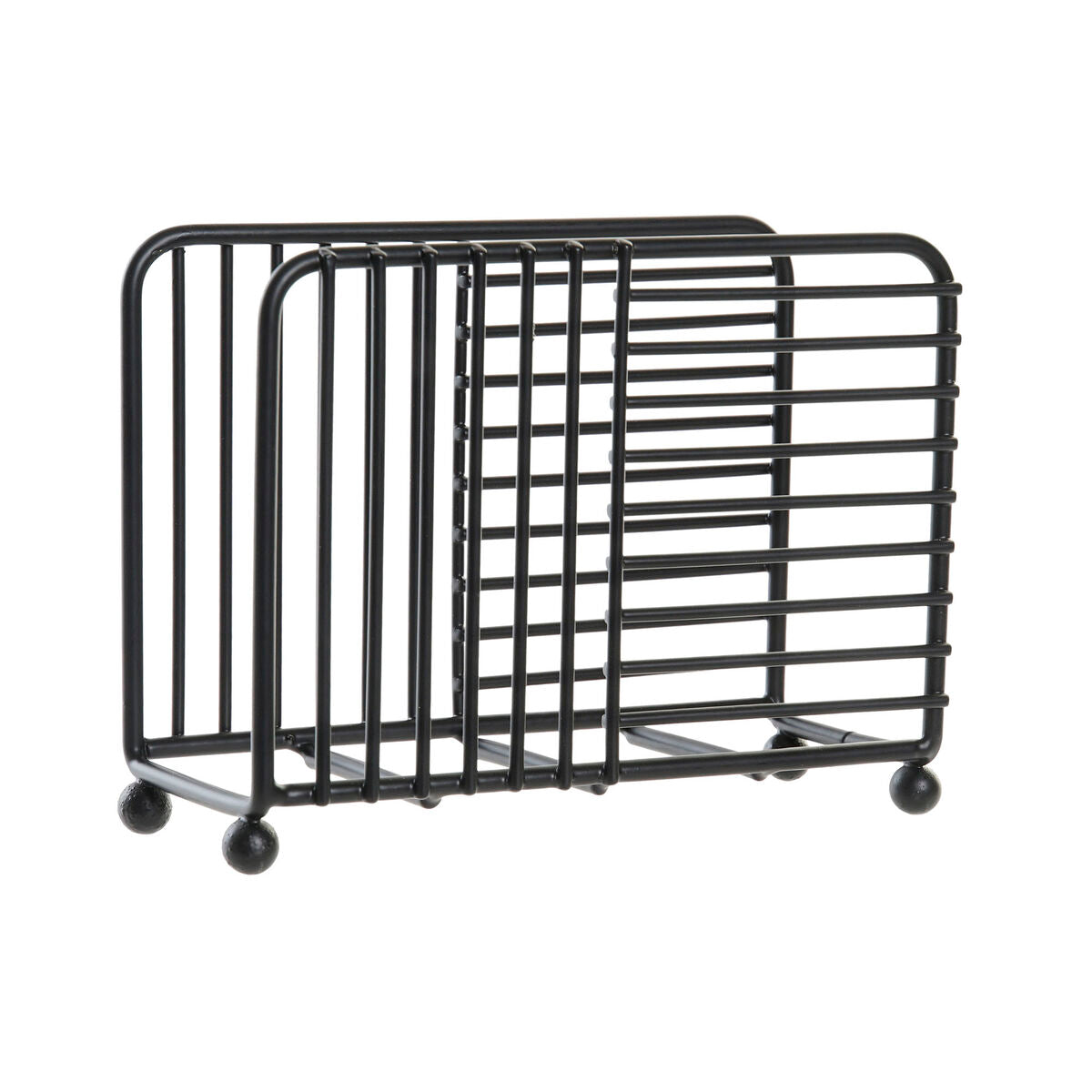 Portatovagliolo DKD Home Decor Griglia Nero Metallo (15,5 x 6,5 x 11,5 cm)