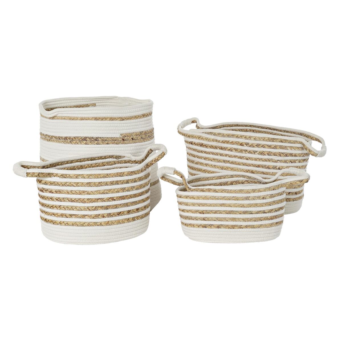 Set di Cestini DKD Home Decor Cotone (36 x 36 x 34 cm)