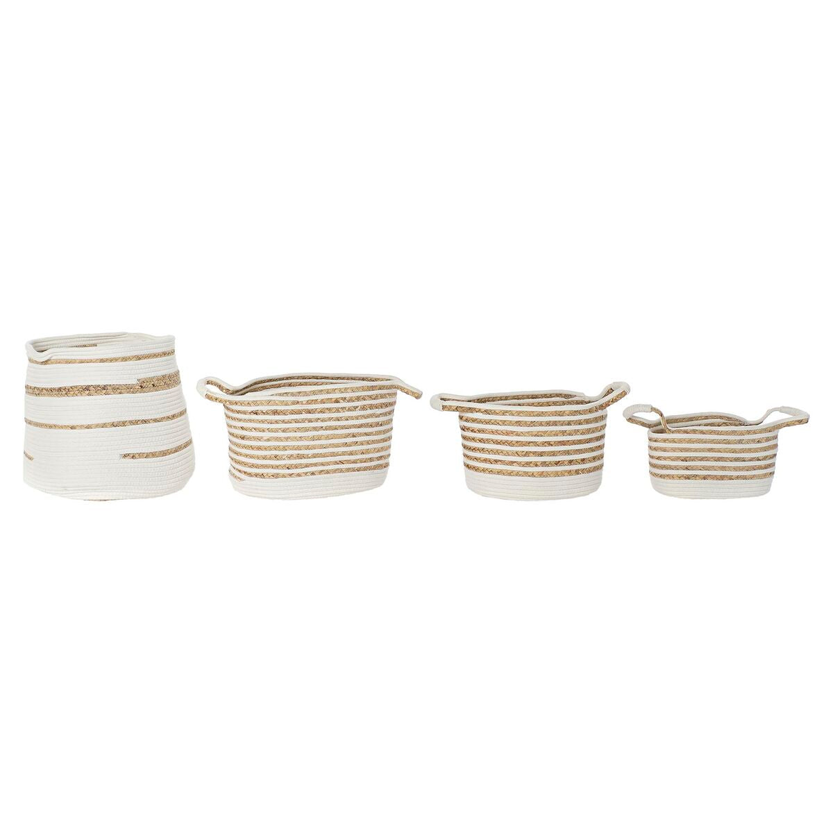 Set di Cestini DKD Home Decor Cotone (36 x 36 x 34 cm)