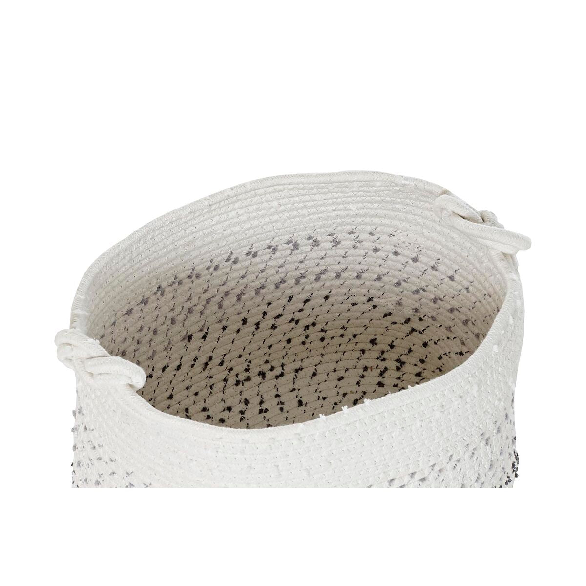 Set di Cestini DKD Home Decor Bianco Nero Boho 36 x 36 x 33 cm (4 Pezzi)