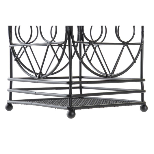 Scolaposate DKD Home Decor Nero Metallo Geometrico Cottage (12 x 12 x 20 cm)