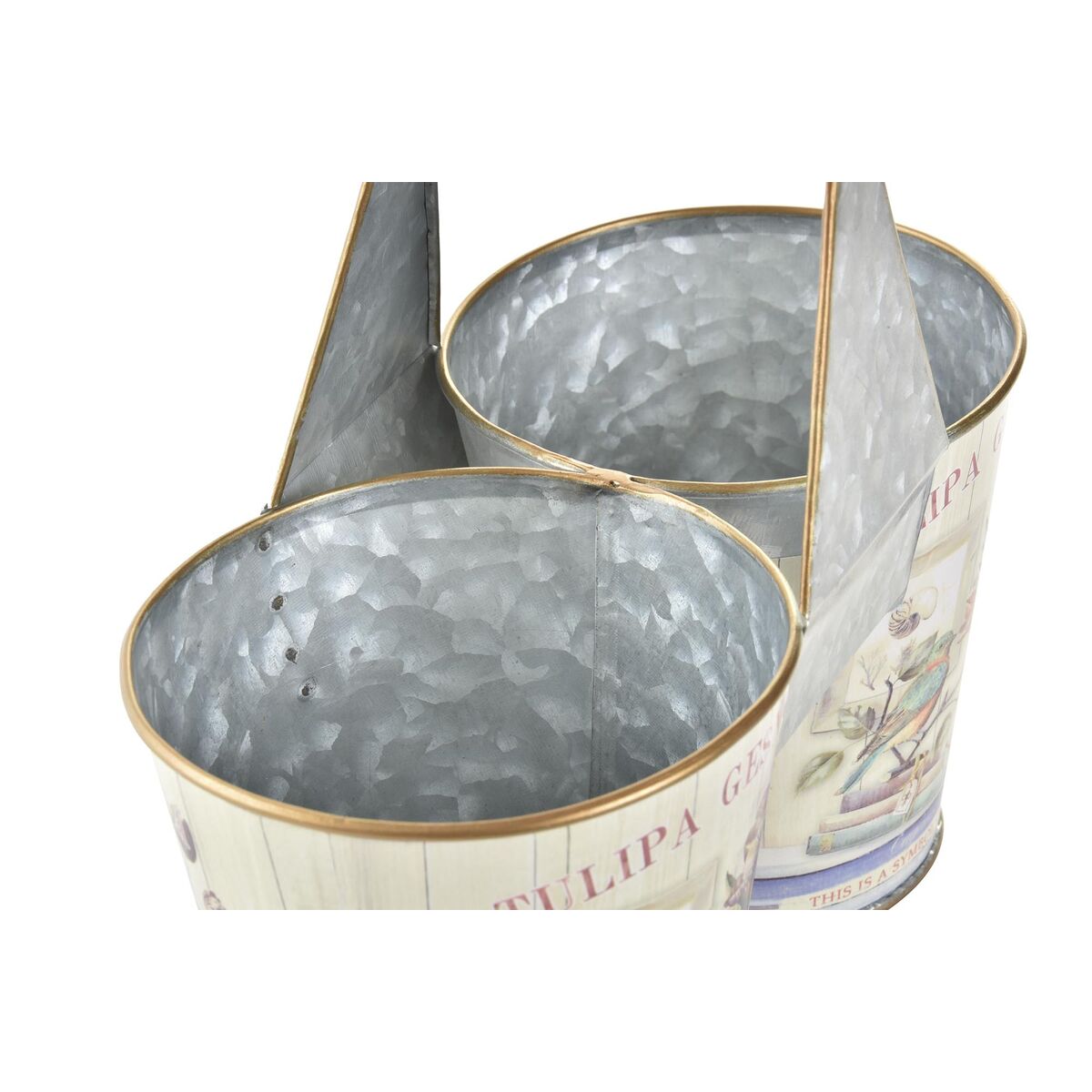 Vaso DKD Home Decor Rosa Metallo Shabby Chic (24 x 12 x 23 cm)