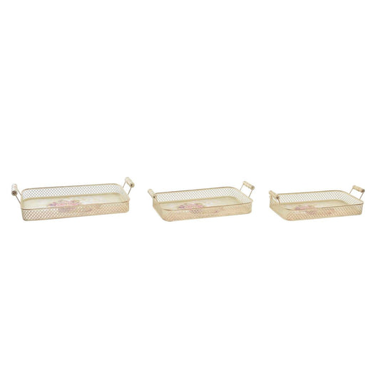 Set di Vassoi DKD Home Decor Metallo (40 x 21 x 8 cm)