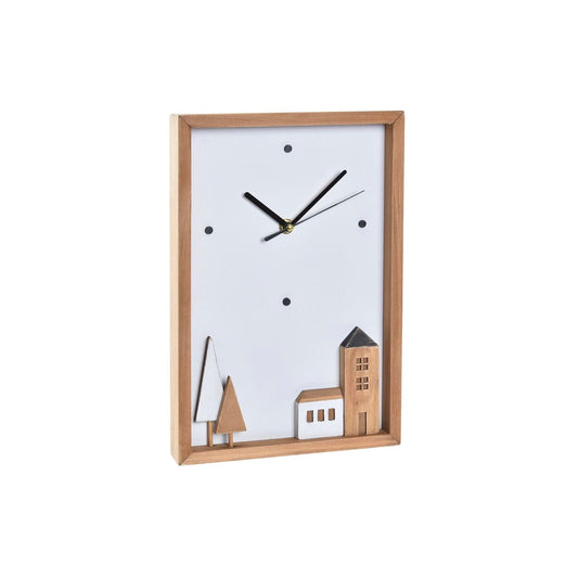 Orologio da Parete DKD Home Decor Legno Bianco Case (20 x 4 x 30 cm)