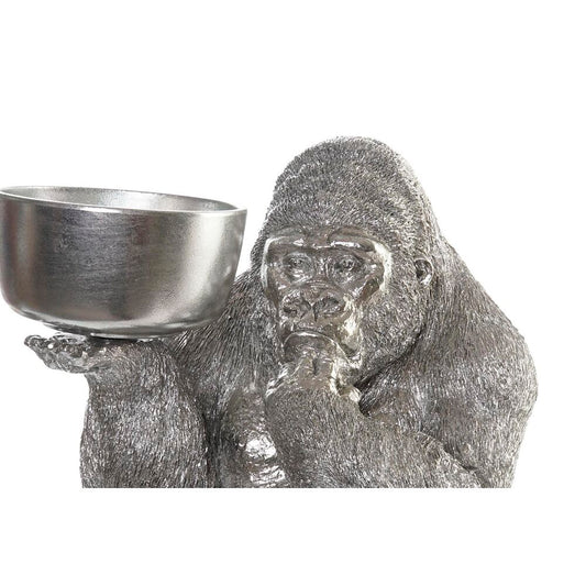 Statua Decorativa DKD Home Decor Argentato Resina Gorilla (32 x 26,5 x 36 cm)