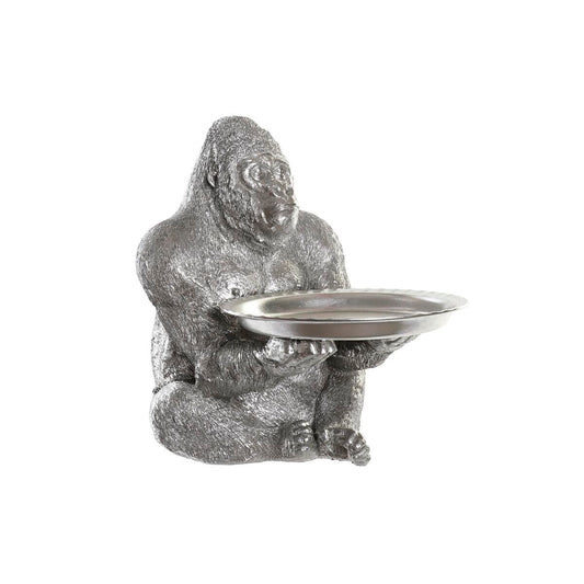 Statua Decorativa DKD Home Decor Argentato Resina Gorilla (38 x 55 x 52 cm)