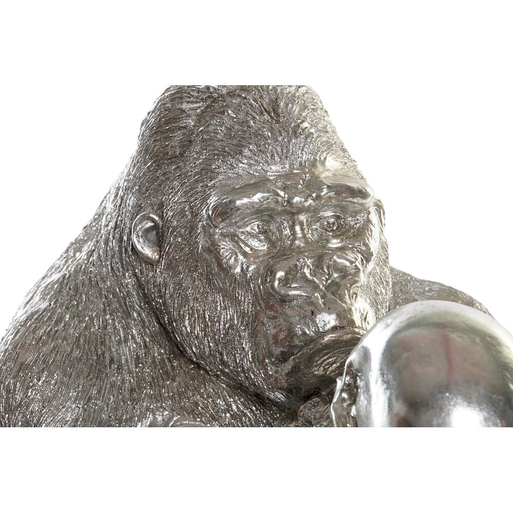 Statua Decorativa DKD Home Decor Argentato Resina Gorilla (38,5 x 33 x 43,5 cm)