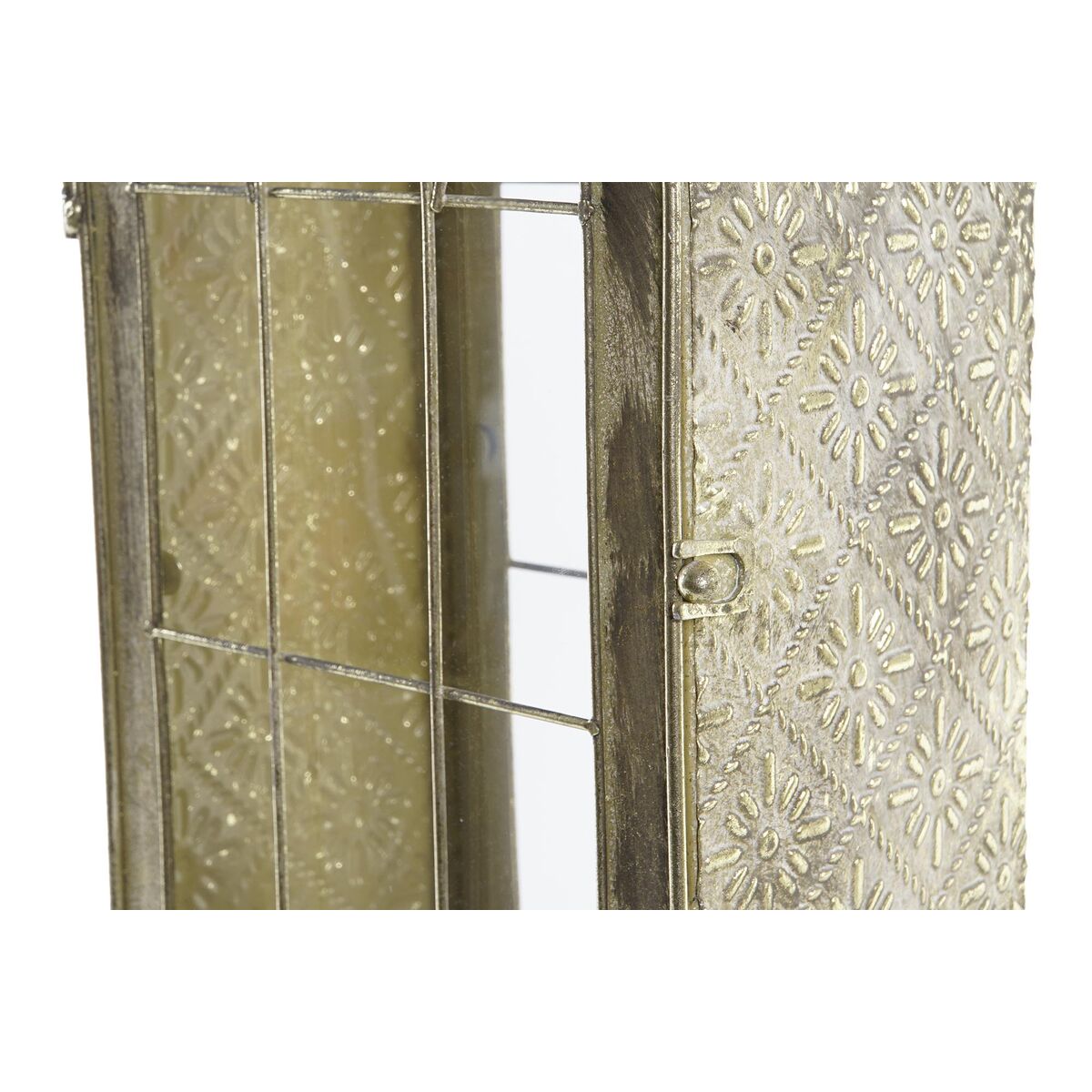 Lanterna DKD Home Decor Cristallo Dorato Metallo (18 x 13 x 43 cm)
