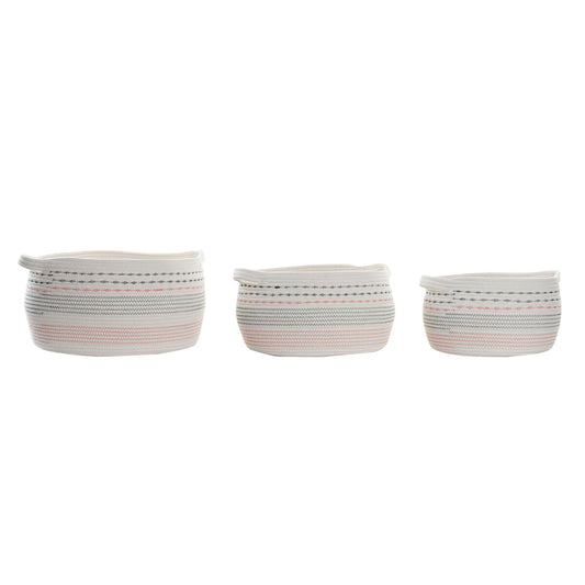 Set di Cestini DKD Home Decor Cotone (52 x 43 x 25 cm)