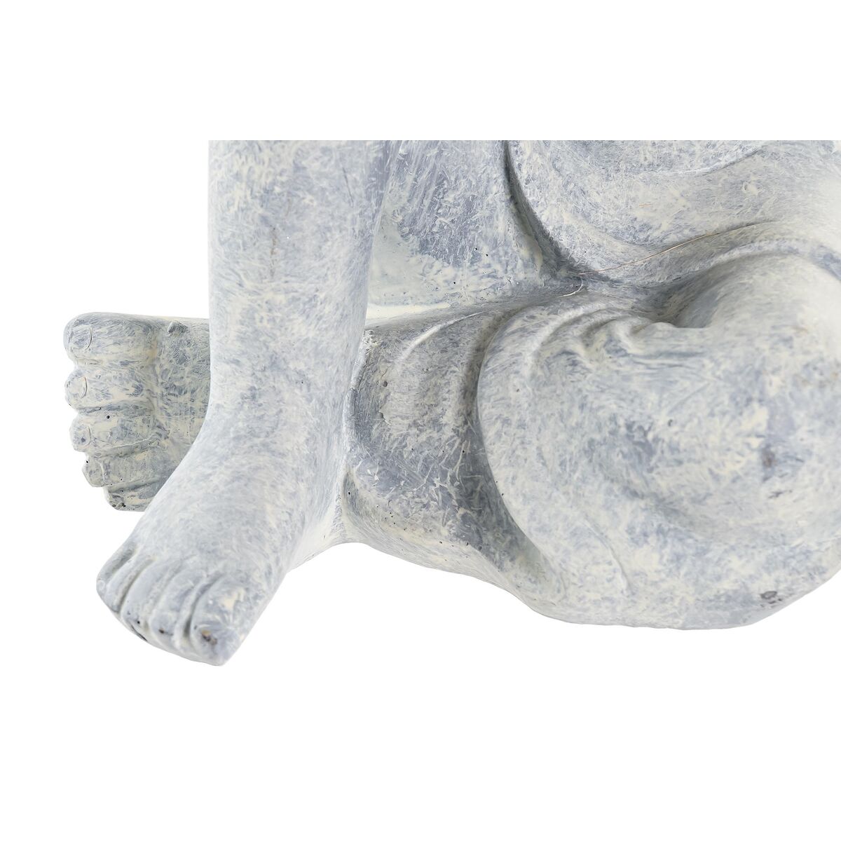 Statua Buddha dormiente DKD Home Decor Resina Grigio chiaro (18 x 14 x 23 cm)