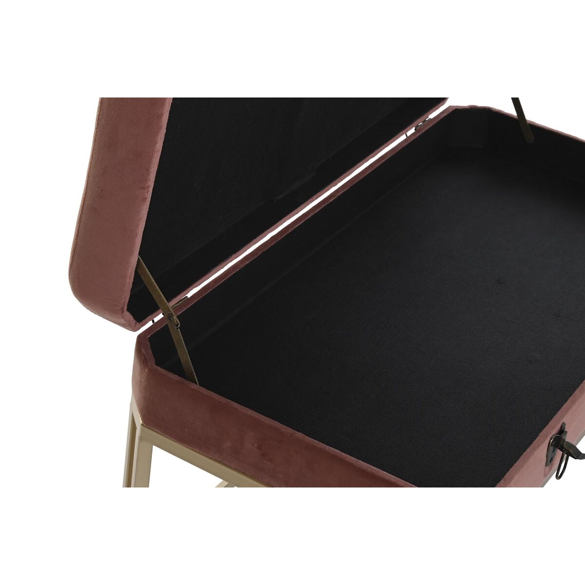Panca DKD Home Decor Rosa Dorato (80 x 40 x 47 cm) (2 pezzi)