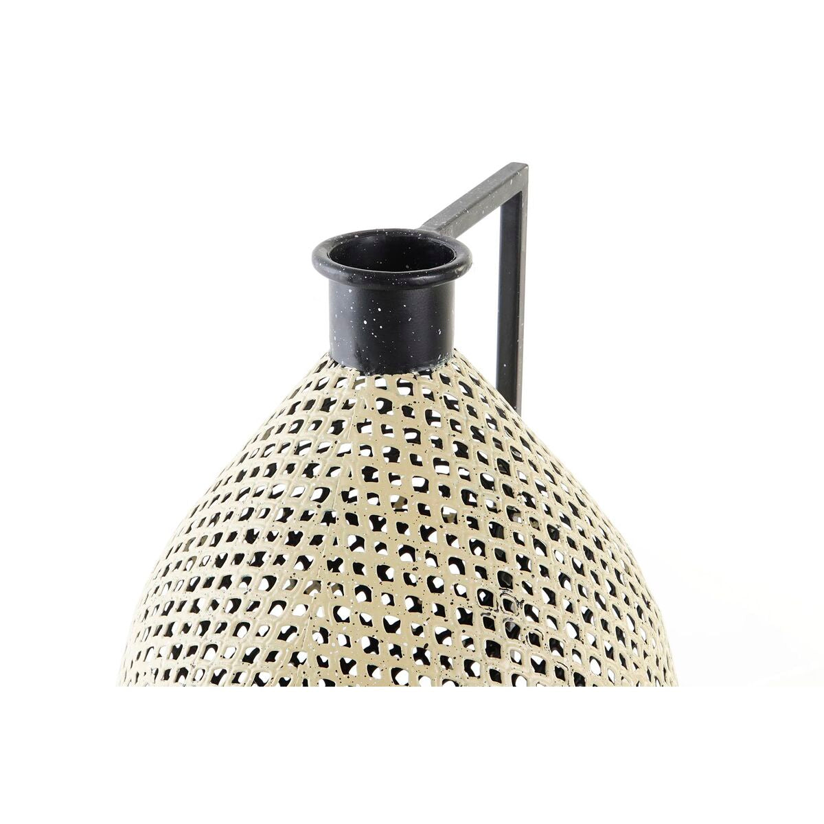 Vaso DKD Home Decor Nero Metallo Marrone Marrone Chiaro (26 x 26 x 39 cm)