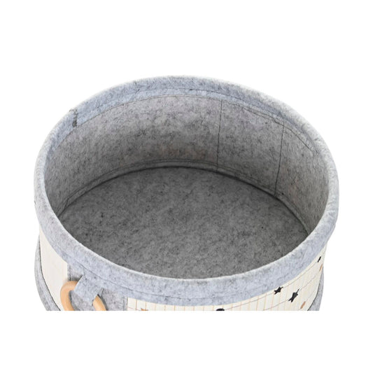Set di Cesti DKD Home Decor Stelle Bambù Feltro (41 x 31 x 42 cm) (4 Pezzi)