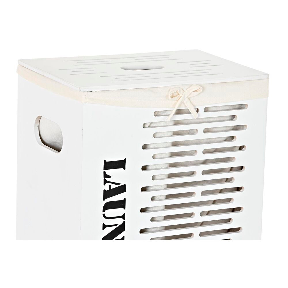 Set di Cesti DKD Home Decor Bianco Poliestere MDF (40 x 30 x 56 cm) (5 Pezzi)