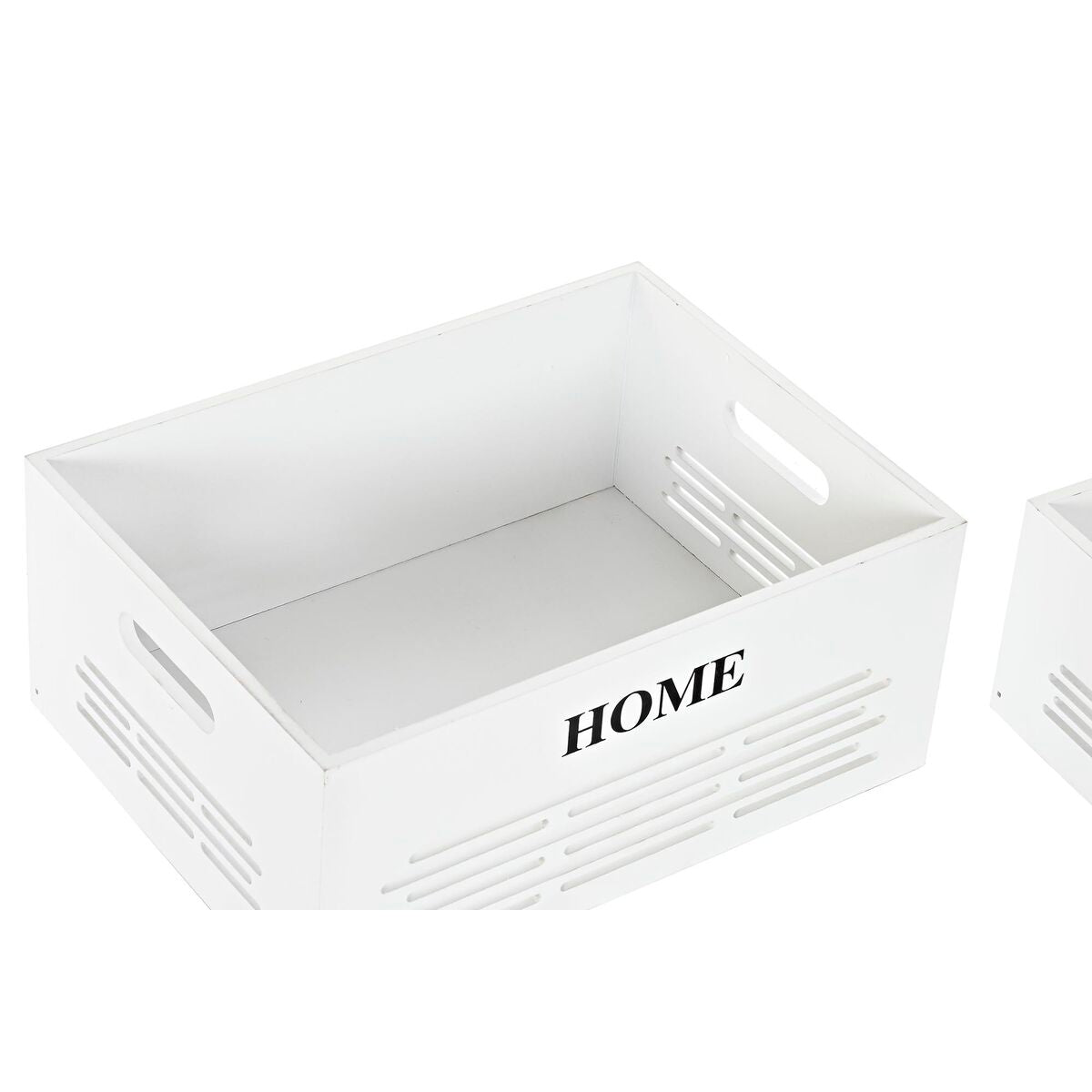 Set di Cesti DKD Home Decor Bianco Poliestere MDF (40 x 30 x 56 cm) (5 Pezzi)