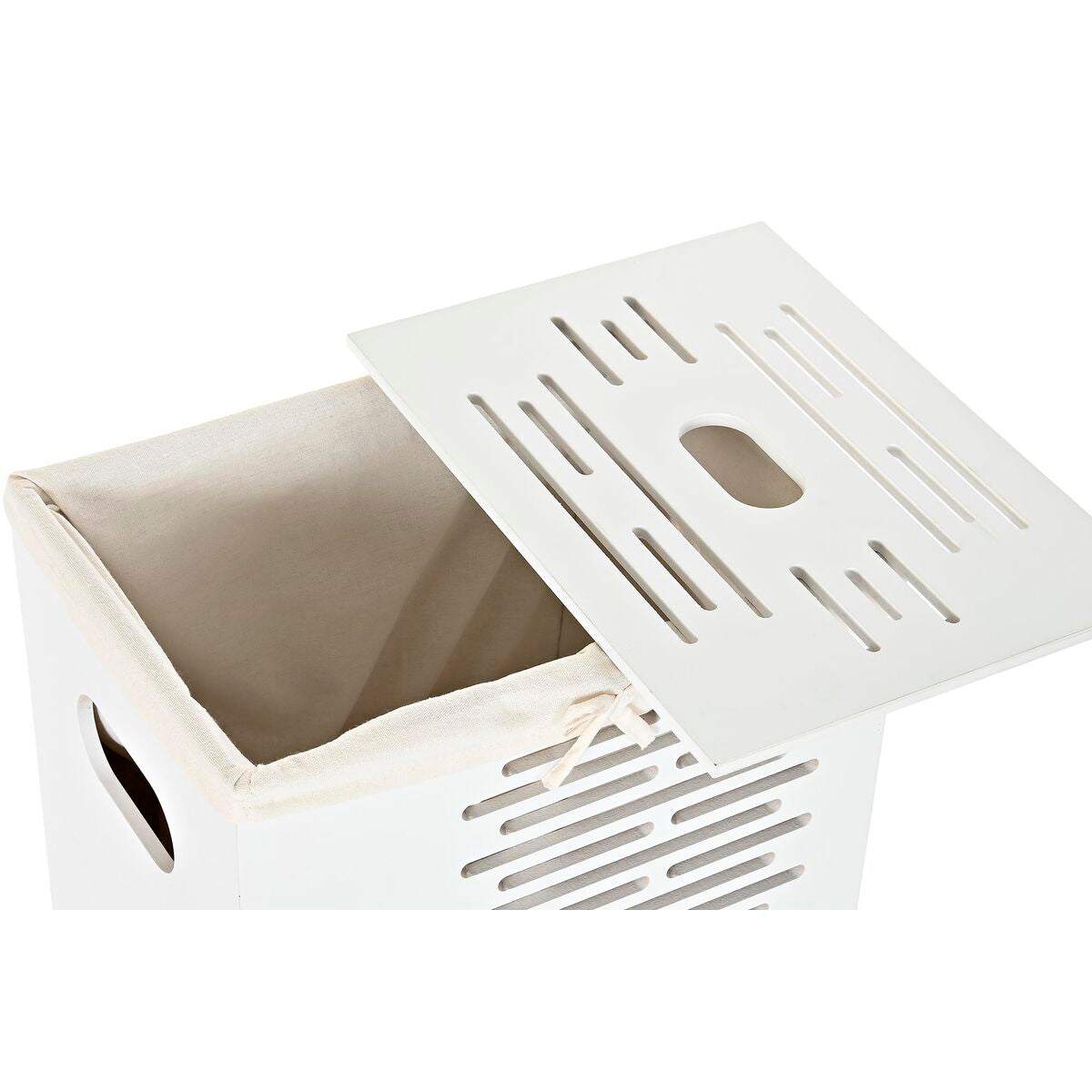 Set di Cesti DKD Home Decor Bianco Poliestere MDF (40 x 30 x 56 cm) (5 Pezzi)