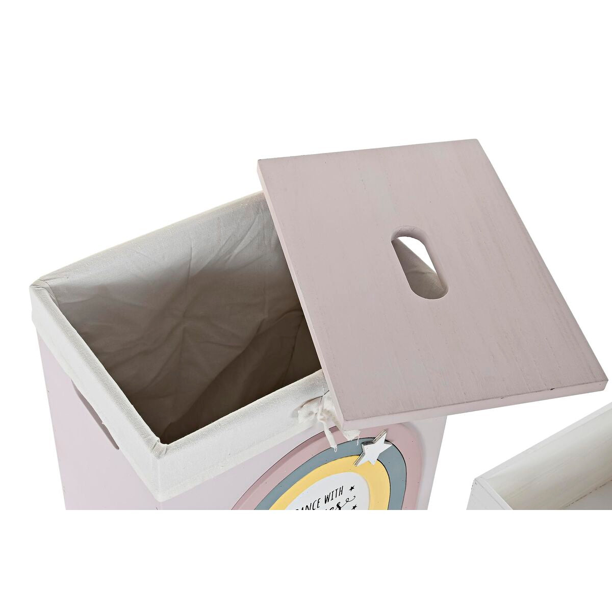 Set di Cesti DKD Home Decor Bianco Per bambini Legno di  paulownia (40 x 30 x 55 cm) (5 Pezzi)