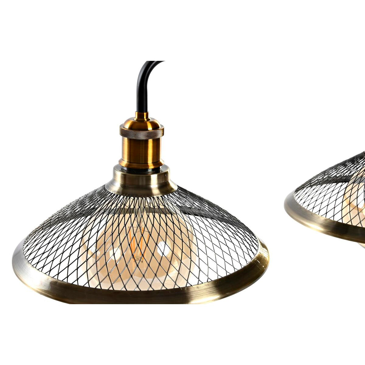 Lampadario DKD Home Decor Nero Dorato 220 V 50 W (100 x 29 x 22 cm)