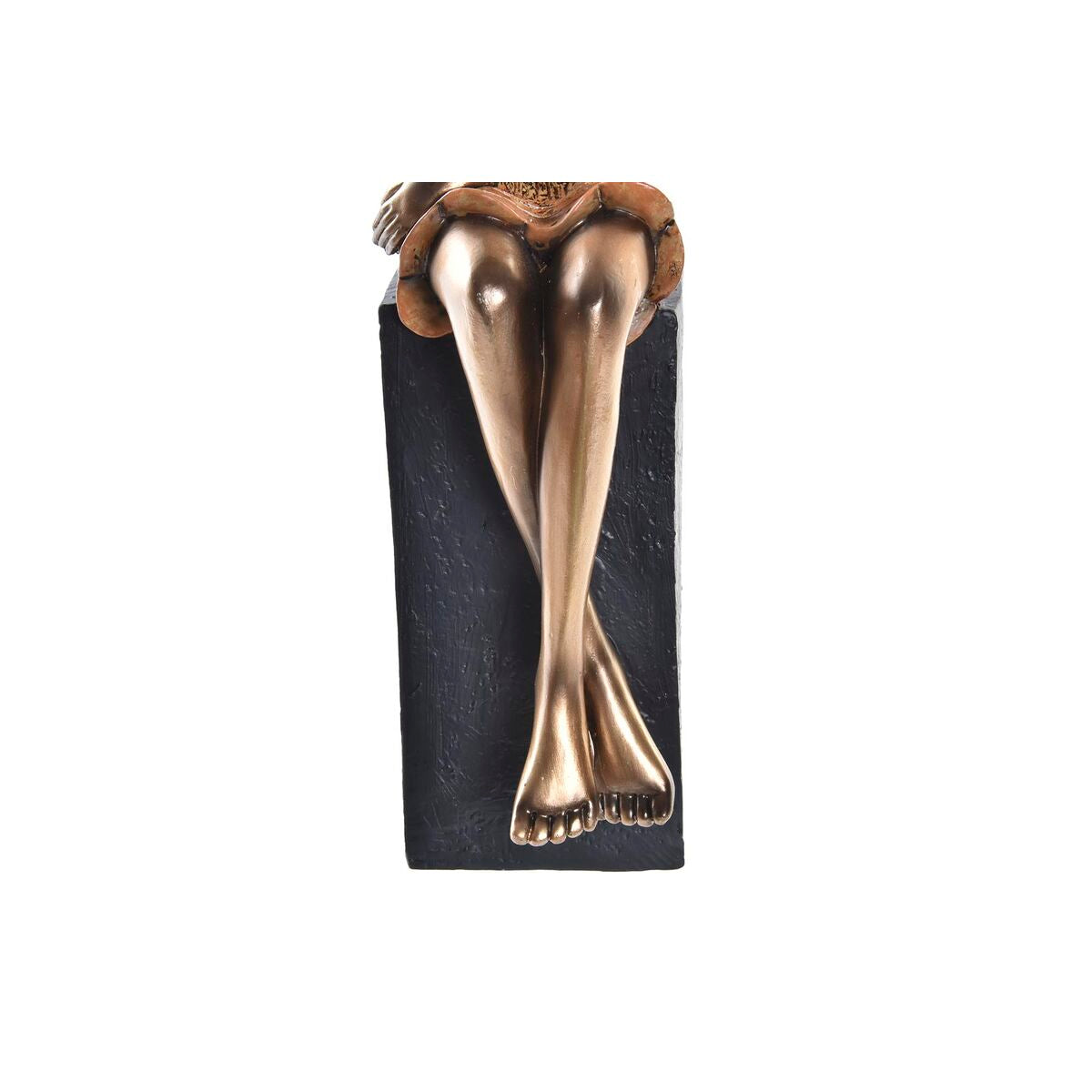 Statua Decorativa DKD Home Decor Donna Rosso Dorato Turchese Resina Moderno (9 x 10 x 35 cm) (2 Unità)